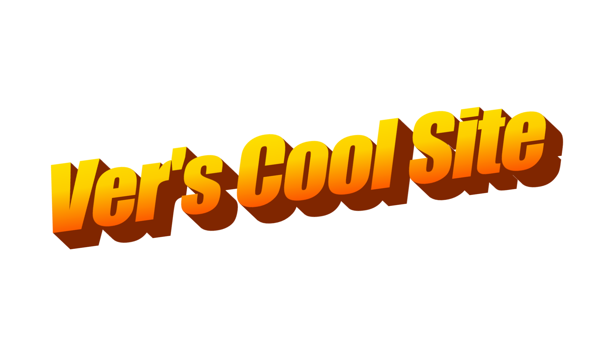 Microsoft Word-style WordArt that reads 'Ver's Cool Site'