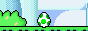 Animation depicting an egg hatching and Yoshi emerging, followed by the words 'Crazy 4 Yoshis'